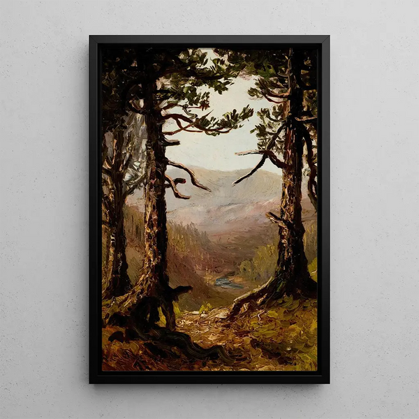 Landscape of the Adirondacks - Ralph Albert Blakelock — framed artwork on a wall