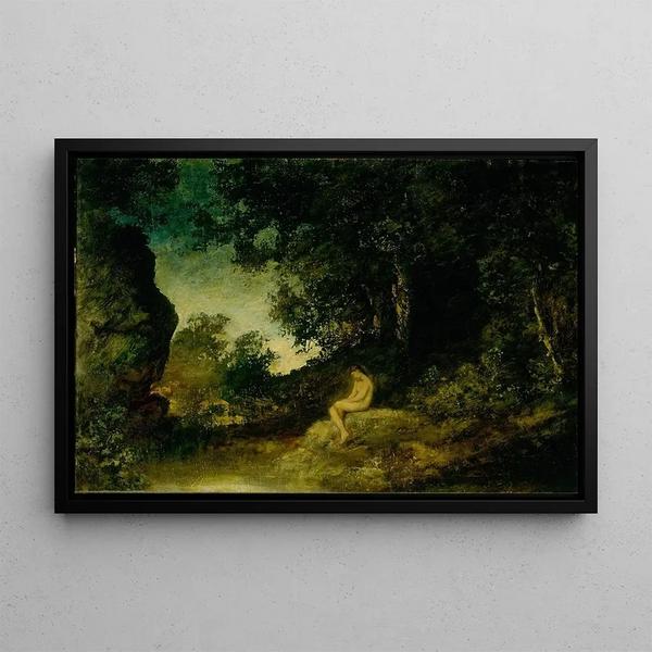 Au miroir de la nature - Ralph Albert Blakelock — framed artwork on a wall