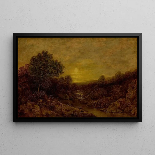 Golden Glow Painting - Ralph Albert Blakelock — framed artwork on a wall