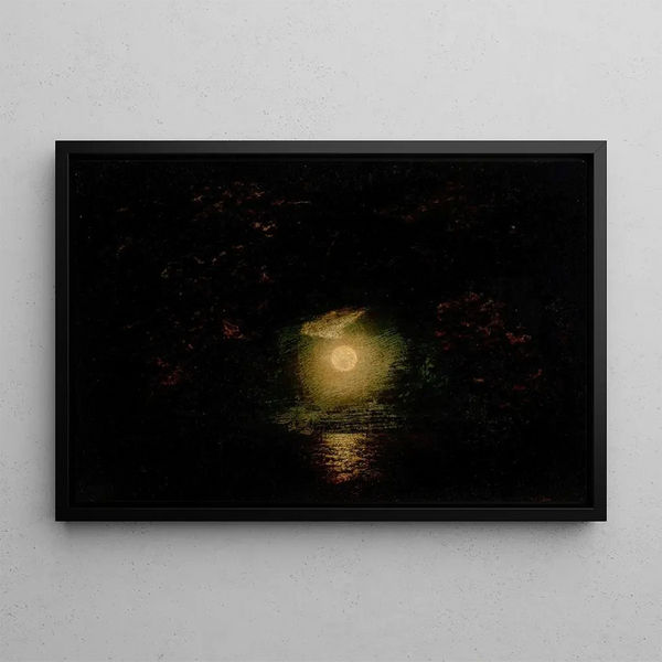 Moonlight Painting - Ralph Albert Blakelock — framed artwork on a wall