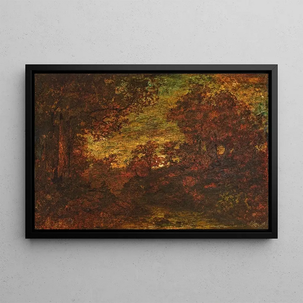Moonrise Painting - Ralph Albert Blakelock — framed artwork on a wall