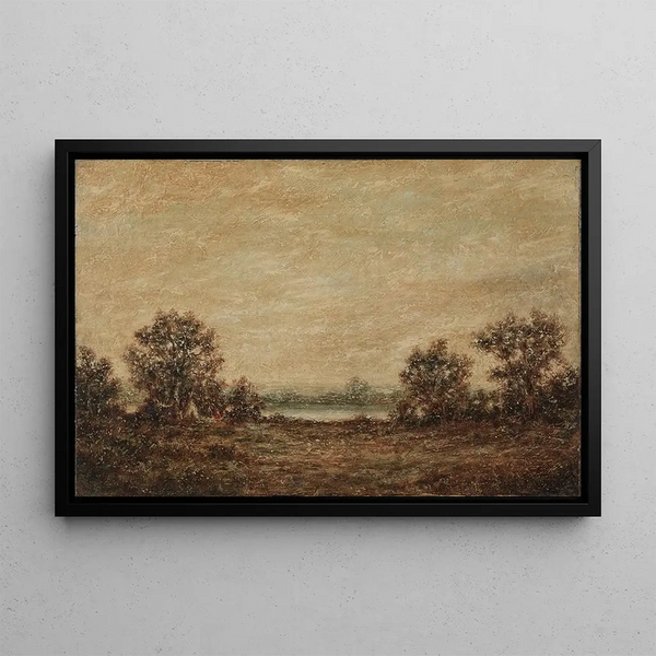 Light Yellow Painting - Ralph Albert Blakelock — framed artwork on a wall