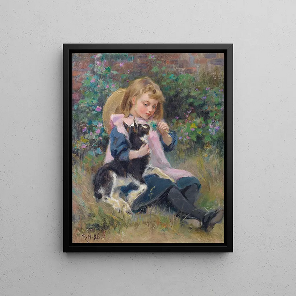 Friends - Ralph Hedley — framed artwork on a wall