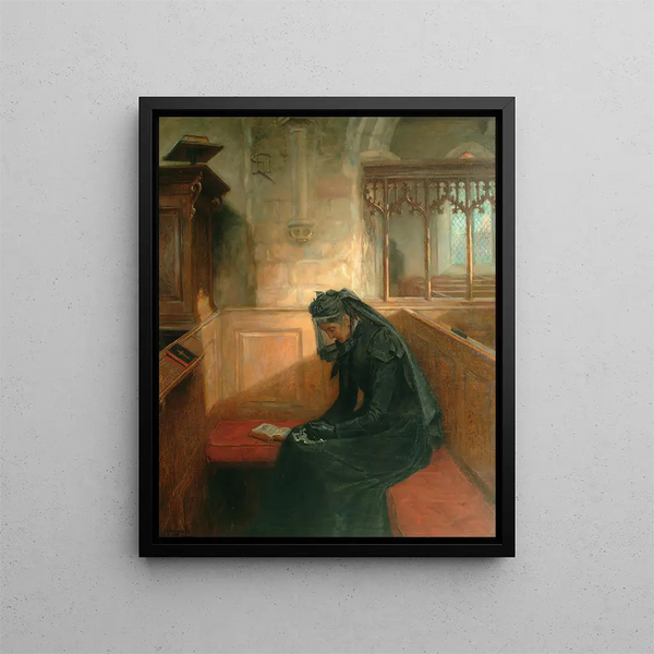 La Veuve - Ralph Hedley — framed artwork on a wall