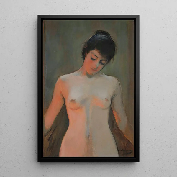 Nude Painting - Ramon Casas — framed artwork on a wall