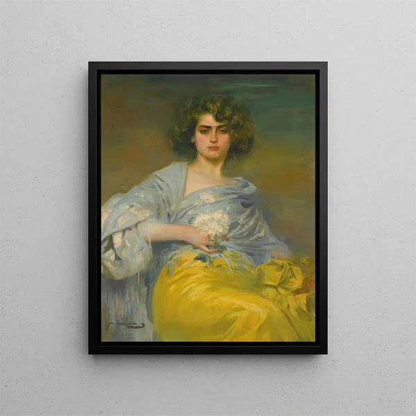 Julia - Ramon Casas — framed artwork on a wall