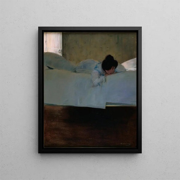 Laziness - Ramon Casas — framed artwork on a wall