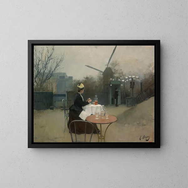 Outdoor Painting - Ramon Casas — framed artwork on a wall