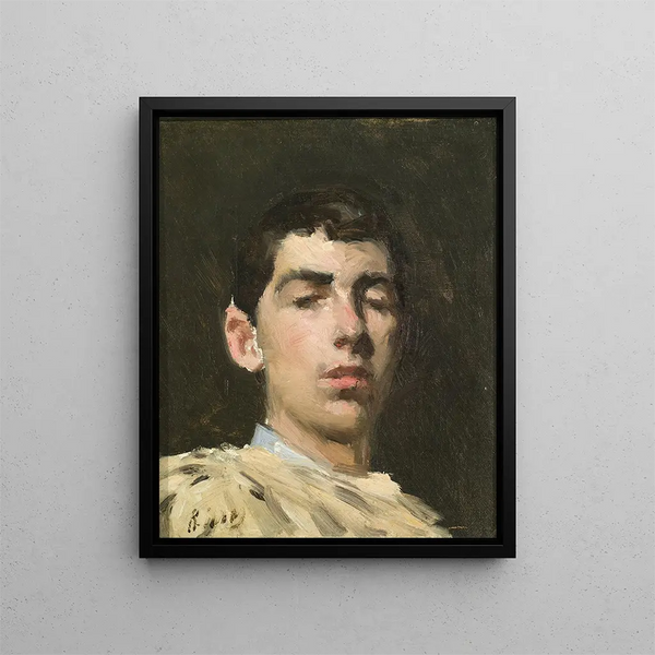 Self-portrait - Ramon Casas — framed artwork on a wall