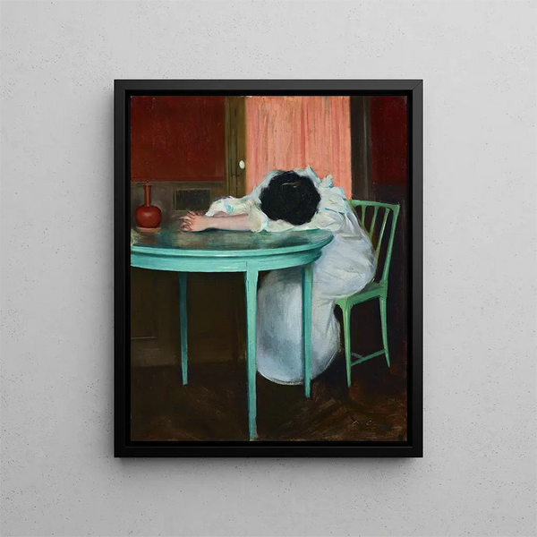 Fatigued Painting - Ramon Casas — framed artwork on a wall