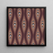 Vertical and horizontal rows of stylized flowers in the shape of a ball with beads as pistils, placed alternately horizontally and vertically, and clovers forming between the flowers - Anonymous — framed artwork on a wall