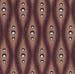 Vertical and horizontal rows of stylized flowers in the shape of a ball with beads as pistils, placed alternately horizontally and vertically, and clovers forming between the flowers - Anonymous — artwork view
