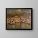 Summer evening at the port of Fiume - Raoul Frank — framed artwork on a wall