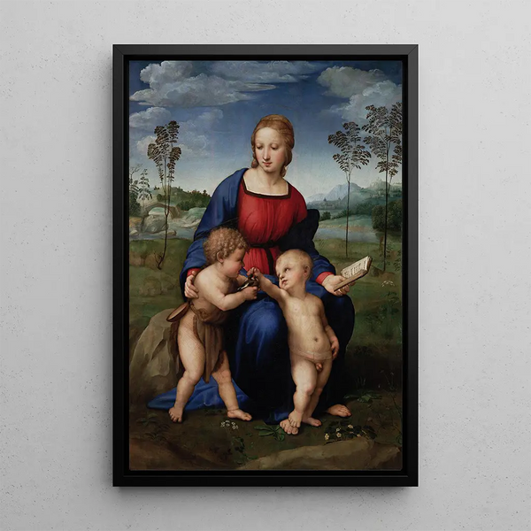 La Madone au chardonneret - Raphael — framed artwork on a wall