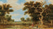 Landscape painting of a wooded river scene with a rider and vagabonds - Raphael Govertsz Camphuysen — artwork view