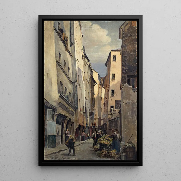 La rue de Venise en 1893 - Raphaël Boutillier — framed artwork on a wall