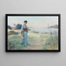 The Blue Kimono - Raphaël Collin — framed artwork on a wall