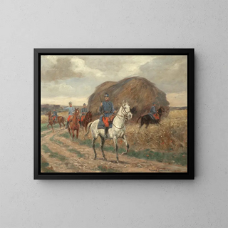 Les Cavaliers - Raymond Desvarreux — framed artwork on a wall