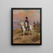 Napoleon on horseback - Raymond Desvarreux — framed artwork on a wall