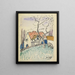 Chalet and calf painting - Raymond McIntyre — framed artwork on a wall