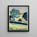 Flanc de colline avec chalets - Raymond McIntyre — framed artwork on a wall
