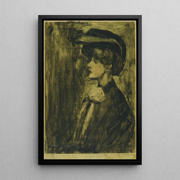 Portrait of Constance McIntyre - Raymond McIntyre — framed artwork on a wall
