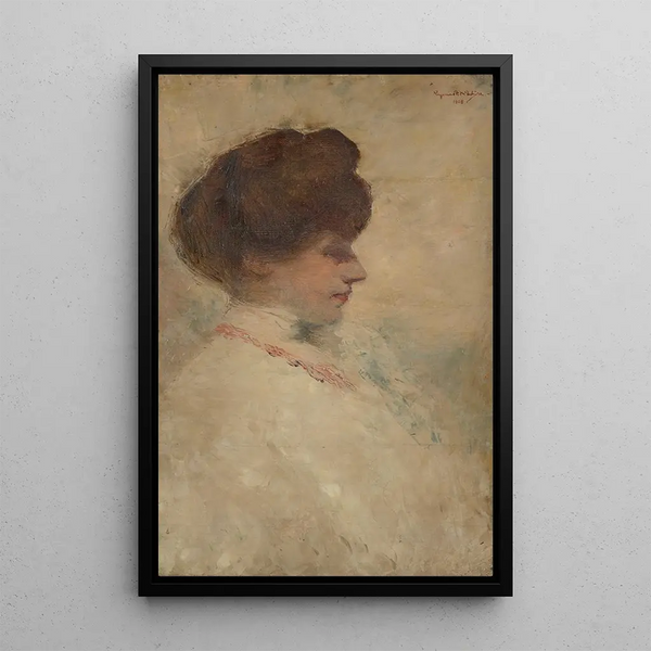 Portrait Painting of Doris McIntyre - Raymond McIntyre — framed artwork on a wall
