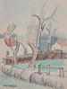 Trees and church steeple - Raymond McIntyre — artwork view