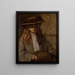 Woman with Fur Muff - Raymond McIntyre — framed artwork on a wall