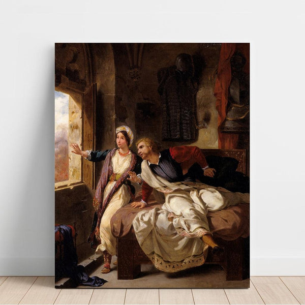 Reproduction of the painting Rebecca and Ivanhoe the Wounded - Eugène Delacroix