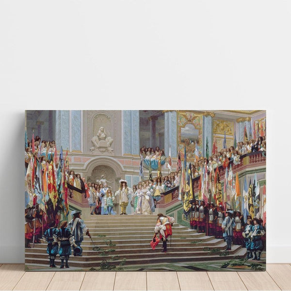 Reproduction of the painting Reception of Le Grand Condé by Louis XIV at Versailles in 1674 - Jean-Léon Gérôme