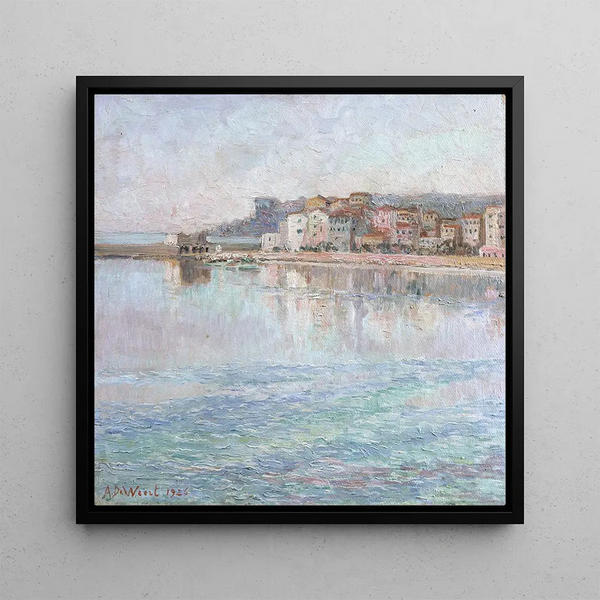 Reflections on the Sea in Menton Côte d'Azur - Anna De Weert — wall display of the artwork