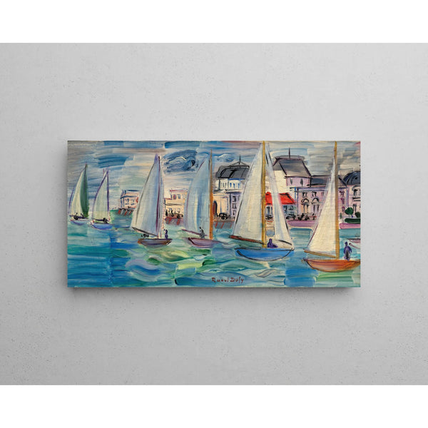 Regattas in Deauville (1934) – Raoul Dufy — framed artwork on a wall