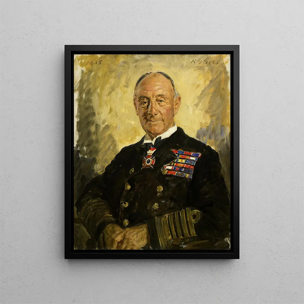 Portrait of Count Jellicoe - Reginald Eves — framed artwork on a wall