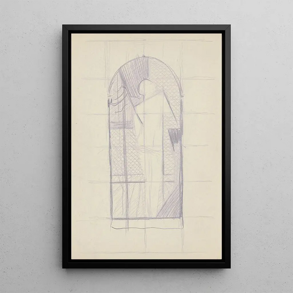 Back of a Nude Woman Standing - Reijer Stolk — framed artwork on a wall