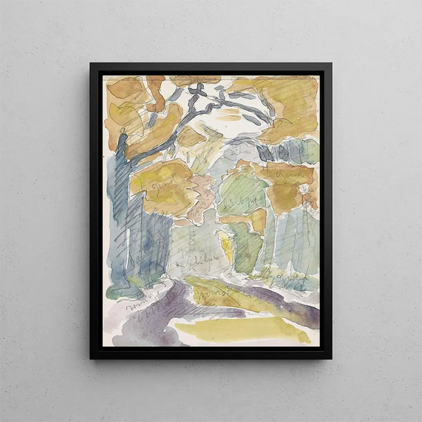 Autumn Forest Path - Reijer Stolk — framed artwork on a wall