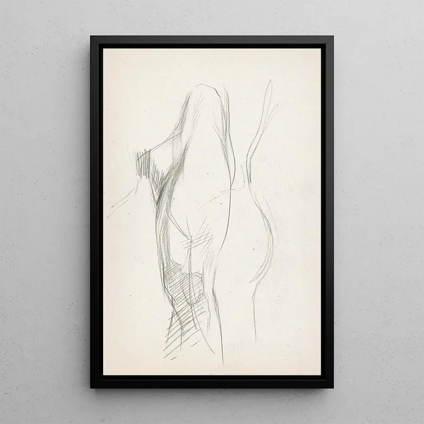 Cuisse et dos en profil - Reijer Stolk — framed artwork on a wall