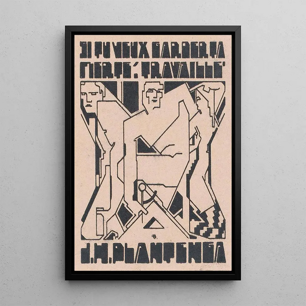 Ex libris painting by JH Plantenga - Reijer Stolk — framed artwork on a wall