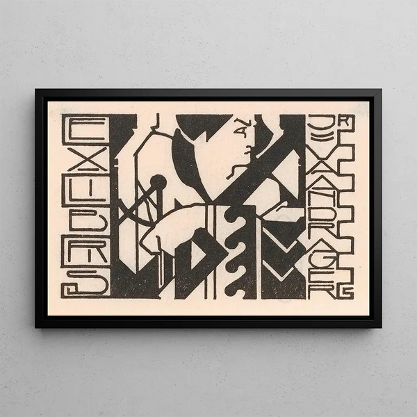 Ex libris painting by J. van der Ager - Reijer Stolk — framed artwork on a wall