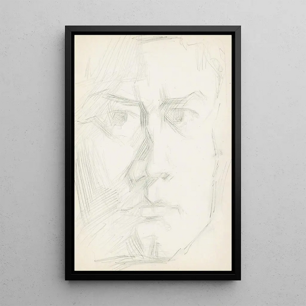 Head of a man - Reijer Stolk — framed artwork on a wall