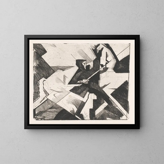 Man and horse - Reijer Stolk — framed artwork on a wall