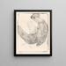 Nude man with knees bent - Reijer Stolk — framed artwork on a wall