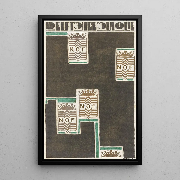 Project of poster for Delft salad oil - Reijer Stolk — framed artwork on a wall