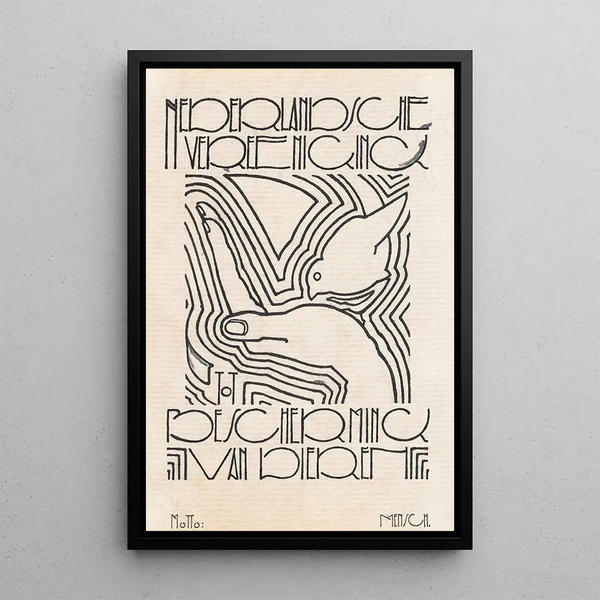 Project vignette for the Dutch Animal Protection Association - Reijer Stolk — framed artwork on a wall