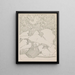 Plant and hanging branches painting with leaves - Reijer Stolk — framed artwork on a wall