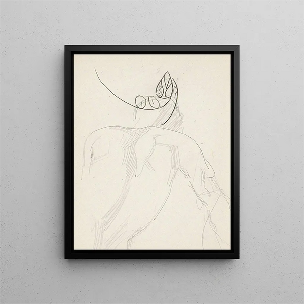 Back of a nude figure - Reijer Stolk — framed artwork on a wall