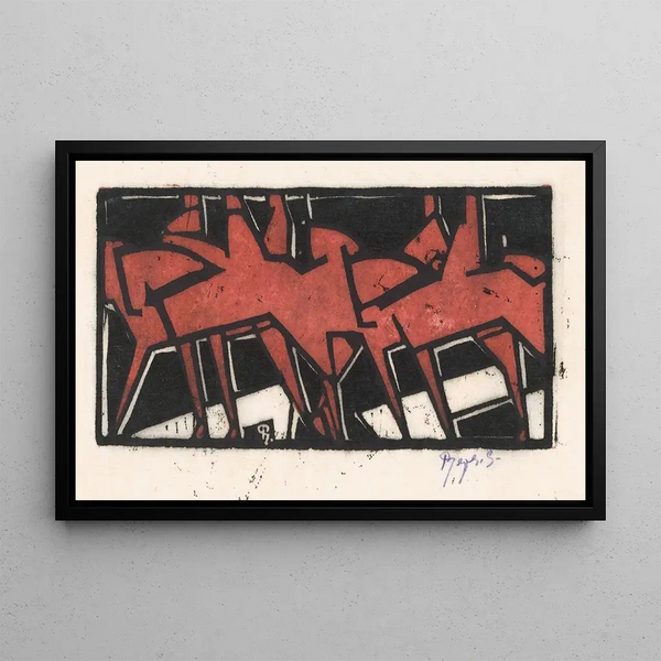 Cavaliers on horseback - Reijer Stolk — framed artwork on a wall