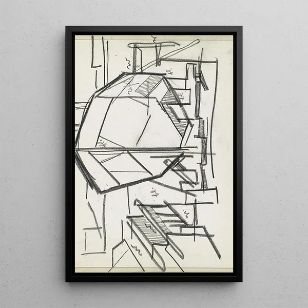 Ship on a construction dock - Reijer Stolk — framed artwork on a wall