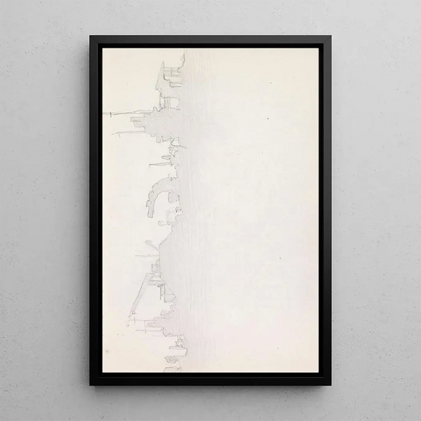 Silhouettes from a series of constructions - Reijer Stolk — framed artwork on a wall