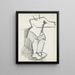 a Standing Figure with Bent Knees and Raised Arms - Reijer Stolk — framed artwork on a wall